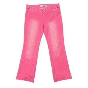 Vanilla Jeans Brazilian Low Rise Flare Pink Sexy Pants Size 7